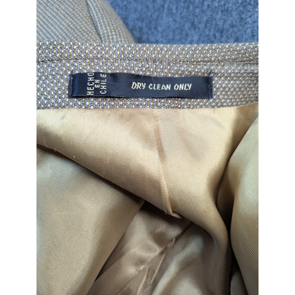 Corbin William Kurtz Mens 46R Blazer Sport Coat Tan Brown Wool Blend 2 Button - Picture 7 of 12